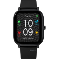 Unisex Metropolitan S Black Silicone Strap Amoled Touchscreen Smart Watch with GPS Heart Rate 36mm