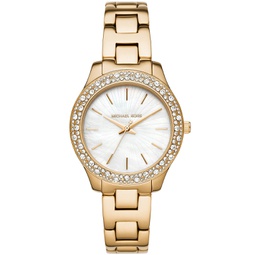 Womens Liliane Gold-Tone Stainless Steel Bracelet Watch 36mm