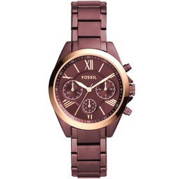 Womens Modern Courier Chronograph Wine Stainless Steel Watch 36mm