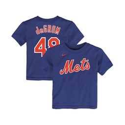 Toddler Boys Jacob Degrom Royal New York Mets Player Name and Number T-shirt