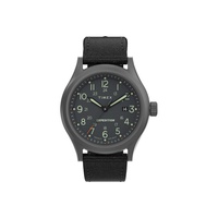 Mens Expedition Sierra Black Fabric Strap Watch 41 mm