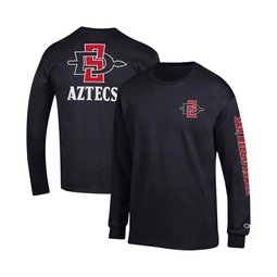 Mens Black San Diego State Aztecs Team Stack Long Sleeve T-shirt