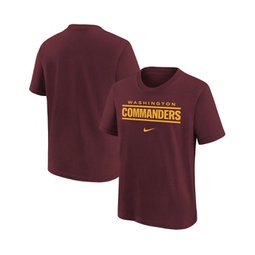 Big Boys Burgundy Washington Commanders Wordmark T-shirt