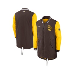 Mens Brown San Diego Padres Authentic Collection Dugout Performance Full-Zip Jacket
