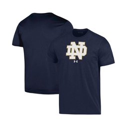 Mens Navy Notre Dame Fighting Irish School Logo Performance Cotton T-shirt