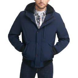 Mens Soft Shell Sherpa Lined Hooded Jacket
