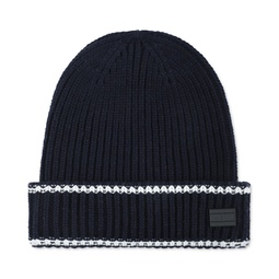 Mens Varsity Patch Ribbed Cuff Hat