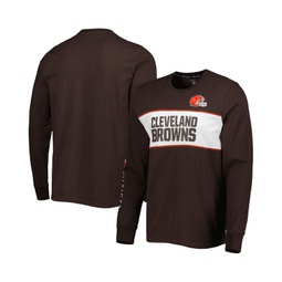 Mens Brown Cleveland Browns Peter Team Long Sleeve T-shirt