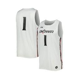 Mens #1 White Cincinnati Bearcats Team Replica Basketball Jersey