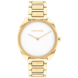 Womens Gold-Tone Stainless Steel Bracelet Watch 34mm