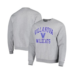 Mens Heather Gray Villanova Wildcats High Motor Pullover Sweatshirt