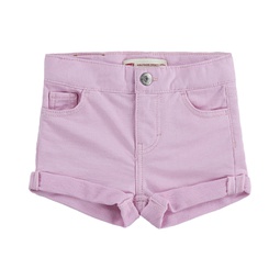 Baby Girls Knit Denim Roll Up Shorts