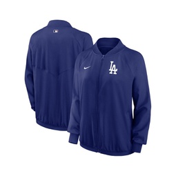 Womens Royal Los Angeles Dodgers Authentic Collection Team Raglan Performance Full-Zip Jacket