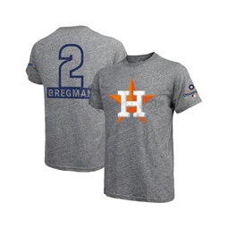 Mens Threads Alex Bregman Heather Gray Houston Astros 2022 World Series Champions Name and Number Tri-Blend T-shirt
