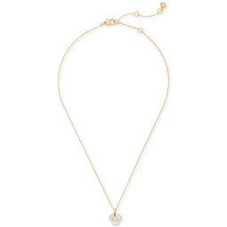 Gold-Tone Crystal Bouquet Toss Mini Pendant Necklace