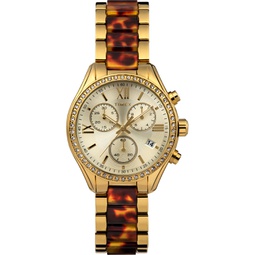 Womens Quartz Analog Premium Dress Alloy Gold-Tone Watch 38mm