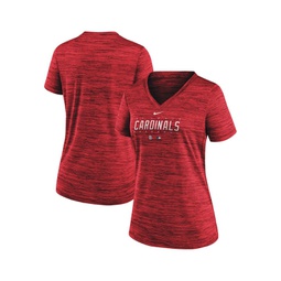 Womens Red St. Louis Cardinals Authentic Collection Velocity Practice Performance V-Neck T-shirt