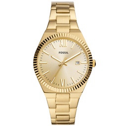 Womens Scarlette Three-Hand Date Gold-Tone Stainless Steel Watch 38mm