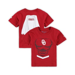 Toddler Boys and Girls Crimson Oklahoma Sooners Super Hero T-shirt