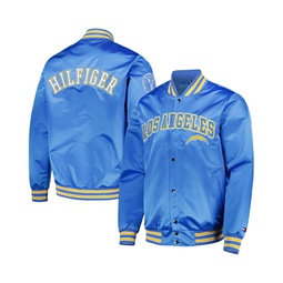 Mens Powder Blue Los Angeles Chargers Elliot Varsity Full-Snap Jacket