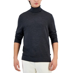 Michael Kors Mens Modern-Fit Long-Sleeve Merino Wool Turtleneck Sweater