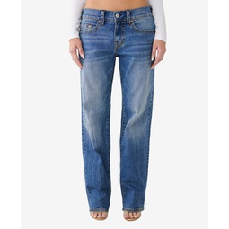 Womens Ricki Relaxed Straight Jeans