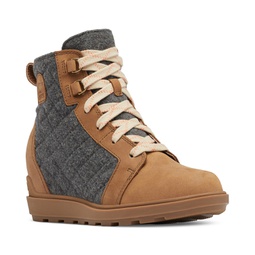 Womens Evie II Lace-Up Wedge Booties