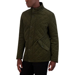 Mens Diamond-Quilted Corduroy Jacket