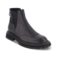 Mens Tumbled Leather Side-Zip Chelsea Boots