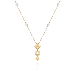 Gold-Tone Charm Pendant Long Necklace