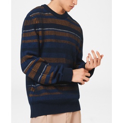 Mens Stripe Crew Sweater