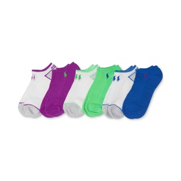 Womens 6-Pk. Mixed Mesh Color Pop Low-Cut Socks