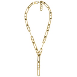 Heritage D-Link Glitz Gold-Tone Stainless Steel Y-Neck Necklace