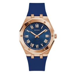 Mens Analog Blue Silicone Watch 42mm