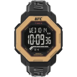 UFC Mens Knockout Digital Black Polyurethane Watch 48mm