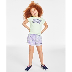Little Girls Dri-Fit Short Sleeve T-shirt and Shorts Set