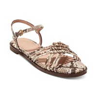 Womens Jitney Ankle-Strap Knotted Flat Sandals