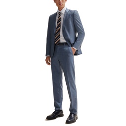 Mens Micro-Patterned Slim-Fit Suit