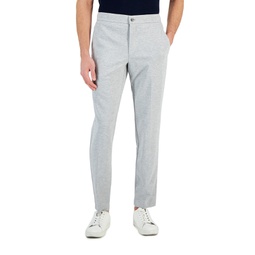 Mens Modern-Fit Stretch Heathered Knit Suit Pants