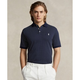 Mens Classic-Fit Dot Soft Cotton Polo Shirt