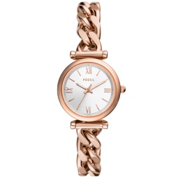 Womens Carlie Three-Hand Rose Gold-Tone Stainless Steel Watch 28mm