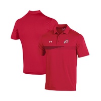 Mens Red Utah Utes Tee To Green Stripe Polo Shirt