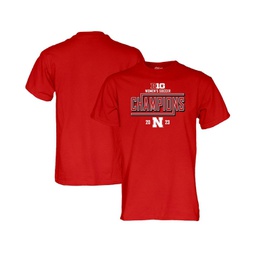 Mens and Womens Scarlet Nebraska Huskers 2023 Big Ten Womens Soccer Regular Season Champions Locker Room T-shirt