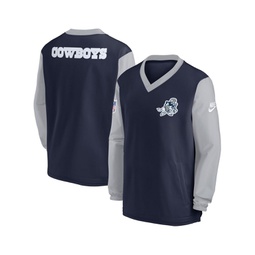 Mens Navy Dallas Cowboys 2023 Sideline V-Neck Pullover Windshirt