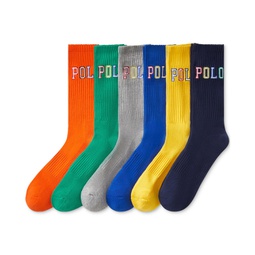 Mens 6-Pk. Polo Outlined Crew Socks