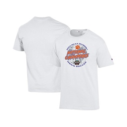 Mens and Womens White Clemson Tigers 2023 NCAA Mens Soccer National Champions Locker Room T-shirt