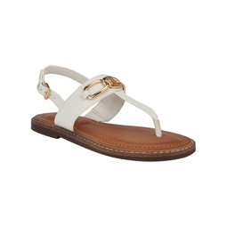 Womens Brontina Flat Thong Sandals with Hardware