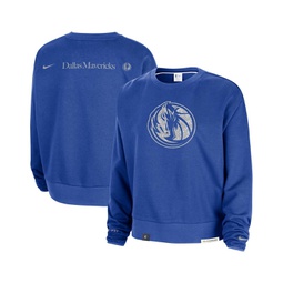 Womens Blue Dallas Mavericks Standard Issue Courtside Performance Pullover Sweatshirt