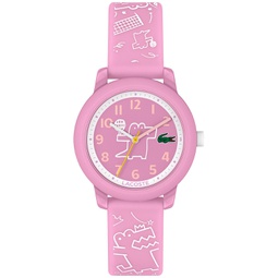 Kids Pink Printed Silicone Strap Watch 33mm