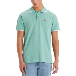 Mens Housemark Standard-Fit Tipped Polo Shirt